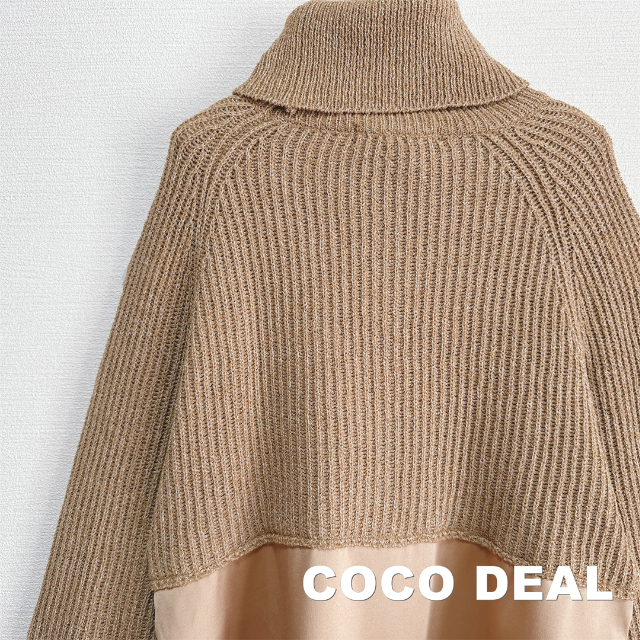 COCO DEAL(ココディール)の【COCODEAL】ココディール ドッキング タートルニット レディースのトップス(ニット/セーター)の商品写真