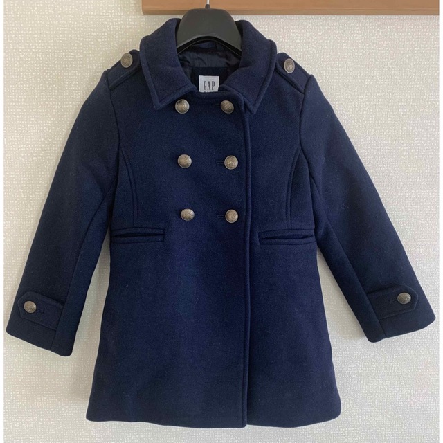 ★未使用タグ付★GAP KIDS コート /Sサイズ/120cm/ネイビー キッズ/ベビー/マタニティのキッズ服女の子用(90cm~)(コート)の商品写真