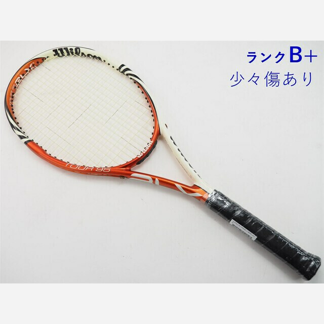 テニスラケット ウィルソン ツアー BLX 95 オレンジ×ホワイト 2011年モデル (G2)WILSON TOUR BLX 95 (ORANGE × WHITE) 2011B若干摩耗ありグリップサイズ
