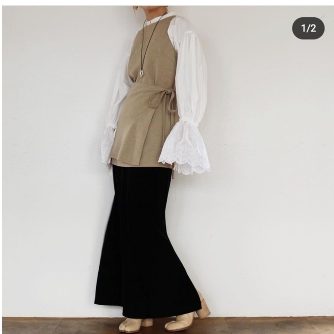 aere  apron tunic ベージュ レディースのトップス(チュニック)の商品写真