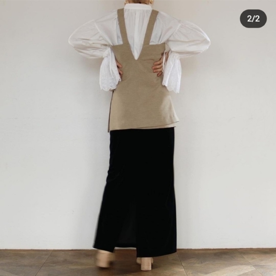 aere  apron tunic ベージュ レディースのトップス(チュニック)の商品写真