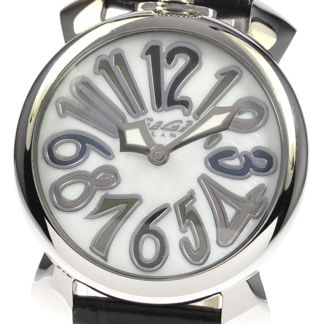 ☆良品【GaGa MILANO】ガガミラノ マヌアーレ40 革ベルト 5020.5