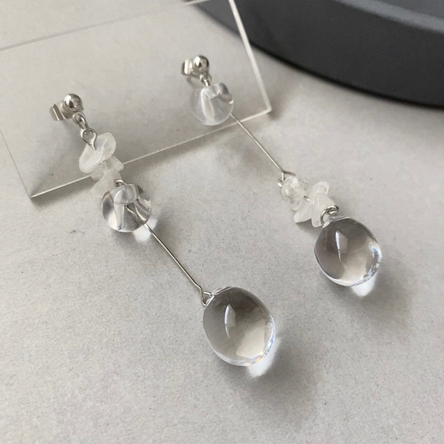 silver pierce ハンドメイドのアクセサリー(ピアス)の商品写真