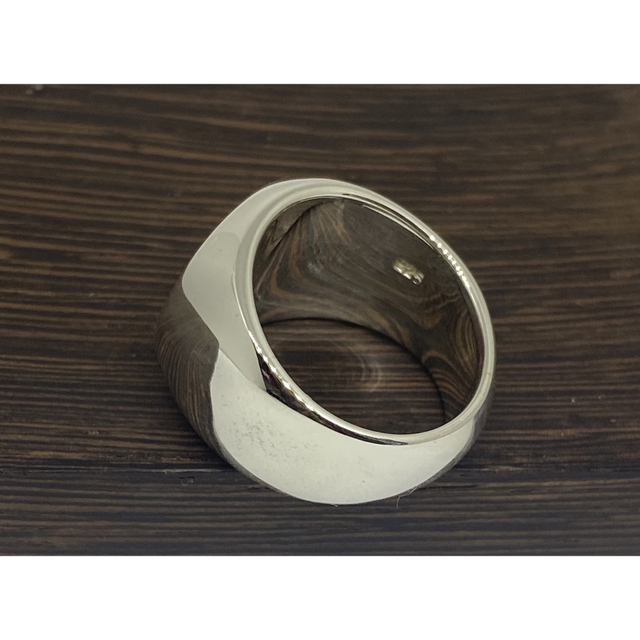 オーバル印台　シルバー925リング  重いシルバーリング　銀印台く①02 21号 メンズのアクセサリー(リング(指輪))の商品写真