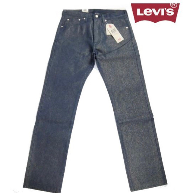 【Levi's／リーバイス】501 ストレートジーンズ光沢金糸混紡デニム W32約81cm股上