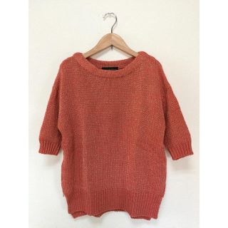 アナザーエディション(ANOTHER EDITION)のSALE♡新品✨サイドジップ ニットPO オレンジ(ニット/セーター)