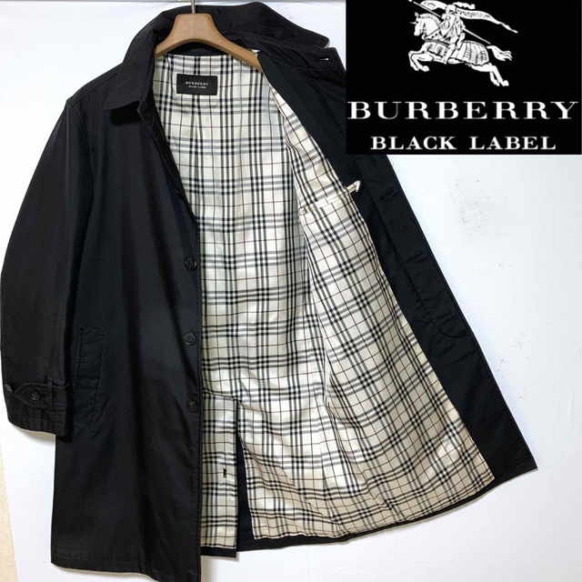 希少！BURBERRYバーバリーブラックレーベル ノバチェックステンカラー