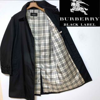 バーバリーブラックレーベル(BURBERRY BLACK LABEL)の希少！BURBERRYバーバリーブラックレーベル　ノバチェックステンカラーコート(ステンカラーコート)