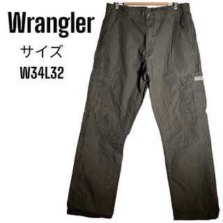 ラングラー(Wrangler)の【Wrangler】ラングラー カーゴパンツ カーキ w34 L32(ワークパンツ/カーゴパンツ)