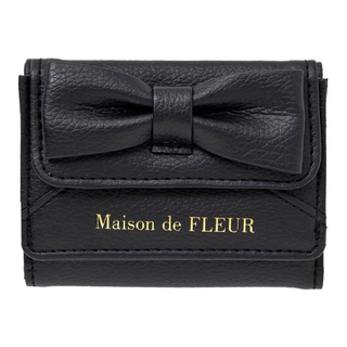 メゾンドフルール(Maison de FLEUR)のMaison de FLEUR カードケース BLACK メゾン ド フルール(パスケース/IDカードホルダー)