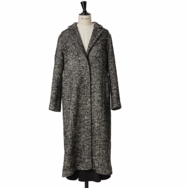 Her lip to(ハーリップトゥ)のHerringbone Wool-Blend Chester Coat 新品 レディースのジャケット/アウター(チェスターコート)の商品写真