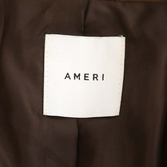 Ameri VINTAGE(アメリヴィンテージ)のアメリヴィンテージ  アメリ テーラードジャケット プリーツ シングル 茶 レディースのジャケット/アウター(その他)の商品写真