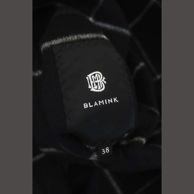 BLAMINK(ブラミンク)のブラミンク ウィンドーペンチェック ウールダブルフェイス コート 黒 白 茶 レディースのジャケット/アウター(その他)の商品写真