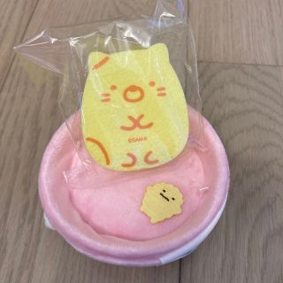 すみっコ銭湯　てのりぬいぐるみ　おけ　ねこ（スポンジ）2点(キャラクターグッズ)