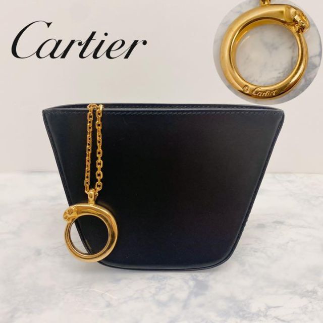 未使用保管 Cartier カルティエ パンテール パンサー ミニポーチ レザー