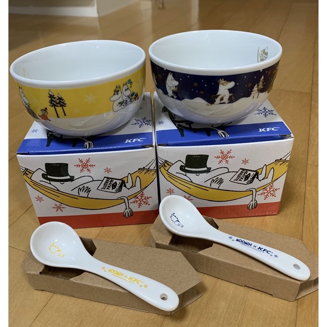 MOOMIN(ムーミン)の人気のムーミン スプーン付きボウル2個セット新品‼️ エンタメ/ホビーのアニメグッズ(その他)の商品写真