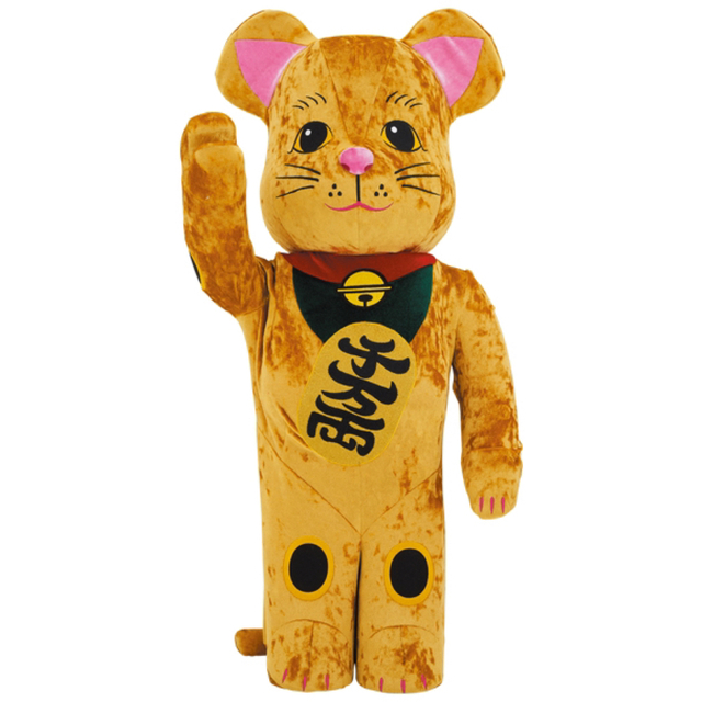 BE@RBRICK(ベアブリック)のBE@RBRICK 招き猫 金 着ぐるみ版 1000% エンタメ/ホビーのフィギュア(その他)の商品写真