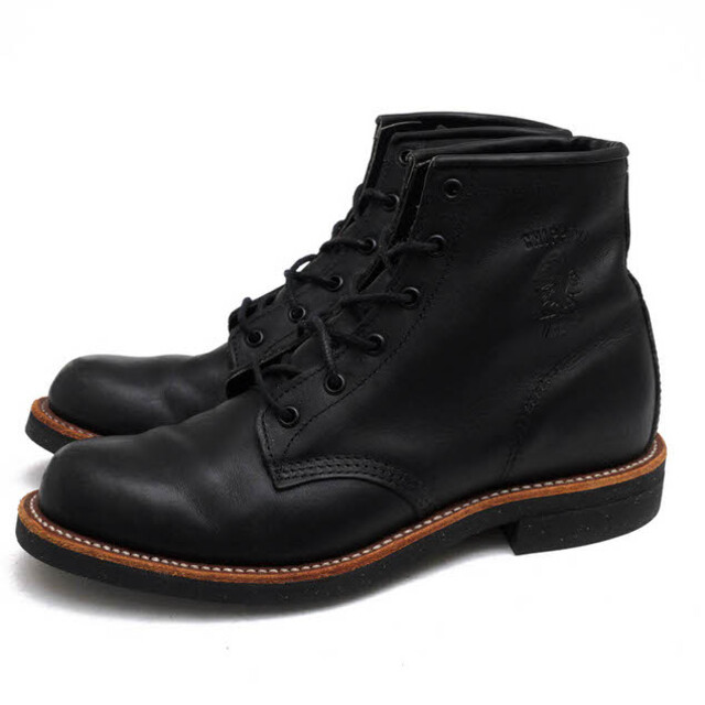 チペワ／CHIPPEWA ワークブーツ シューズ 靴 メンズ 男性 男性用レザー 革 本革 ブラック 黒 97064 6 SERVICE BOOT  BLACK ODESSA サービスブーツ プレーントゥ Vibramソール グッドイヤーウェルト製法 | フリマアプリ ラクマ