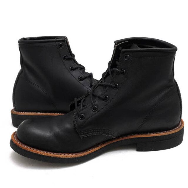 チペワ／CHIPPEWA ワークブーツ シューズ 靴 メンズ 男性 男性用レザー 革 本革 ブラック 黒  97064 6 SERVICE BOOT BLACK ODESSA サービスブーツ プレーントゥ Vibramソール グッドイヤーウェルト製法 2