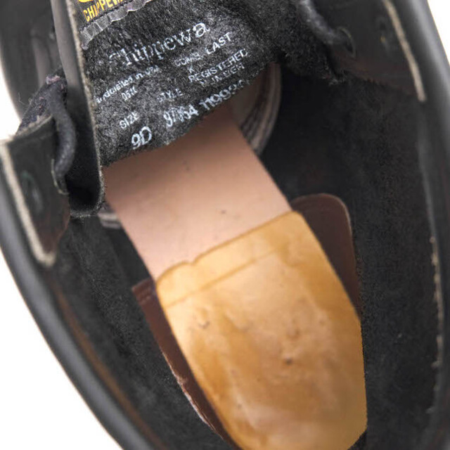 CHIPPEWA(チペワ)のチペワ／CHIPPEWA ワークブーツ シューズ 靴 メンズ 男性 男性用レザー 革 本革 ブラック 黒  97064 6 SERVICE BOOT BLACK ODESSA サービスブーツ プレーントゥ Vibramソール グッドイヤーウェルト製法 メンズの靴/シューズ(ブーツ)の商品写真
