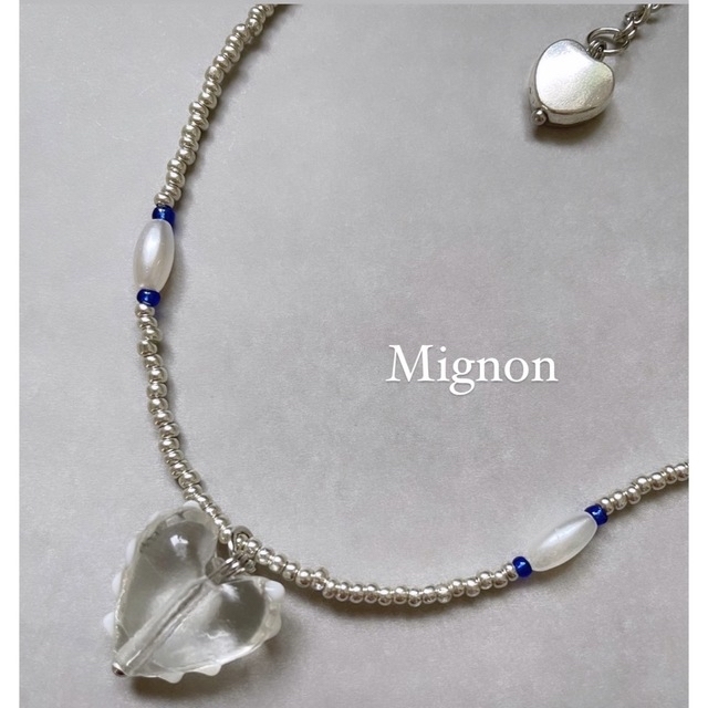 TODAYFUL(トゥデイフル)のno.152 tubu heart silver beads necklace ハンドメイドのアクセサリー(ネックレス)の商品写真