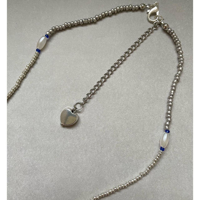 TODAYFUL(トゥデイフル)のno.152 tubu heart silver beads necklace ハンドメイドのアクセサリー(ネックレス)の商品写真