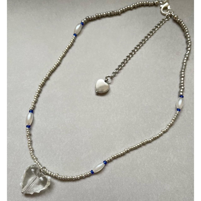 TODAYFUL(トゥデイフル)のno.152 tubu heart silver beads necklace ハンドメイドのアクセサリー(ネックレス)の商品写真