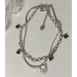 トゥデイフル(TODAYFUL)のno.152 tubu heart silver beads necklace(ネックレス)