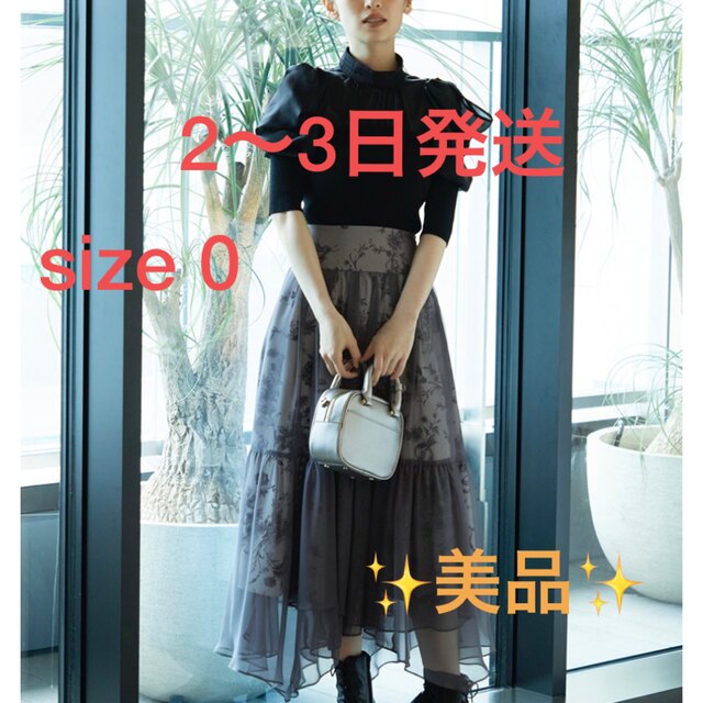 SNIDEL(スナイデル)の『りらくま様専用出品』🌷 泉里香さん着用シフォンオーバープリントスカート レディースのスカート(ロングスカート)の商品写真