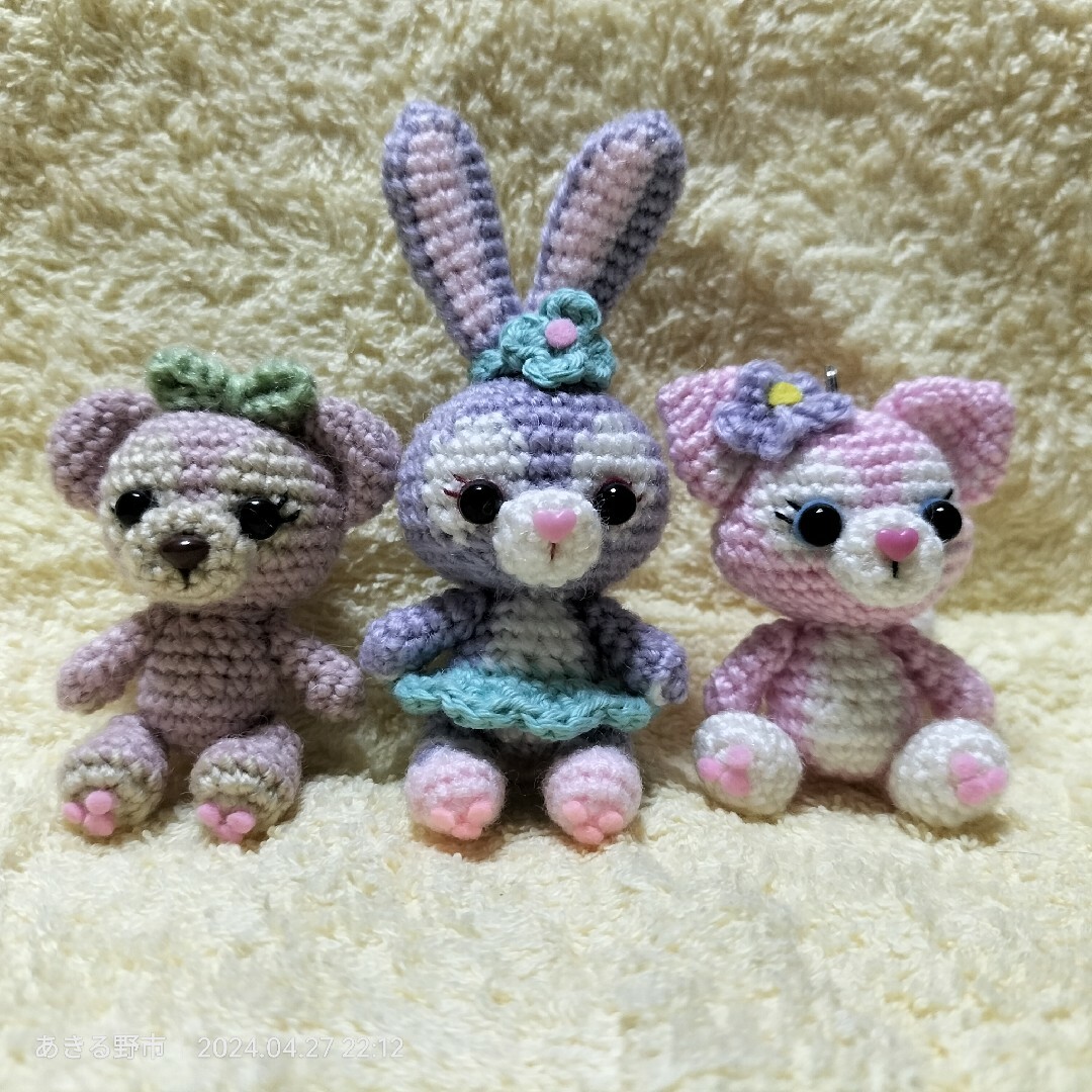 ピンクのうさぎ あみぐるみキーホルダー(Chiko-amigurumi ピンクのうさぎ あみぐるみキーホルダー(Chiko-amigurumi