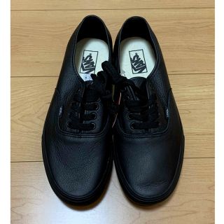 ヴァンズ(VANS)のVANS オーセンティック　ブラック　レザー(スニーカー)