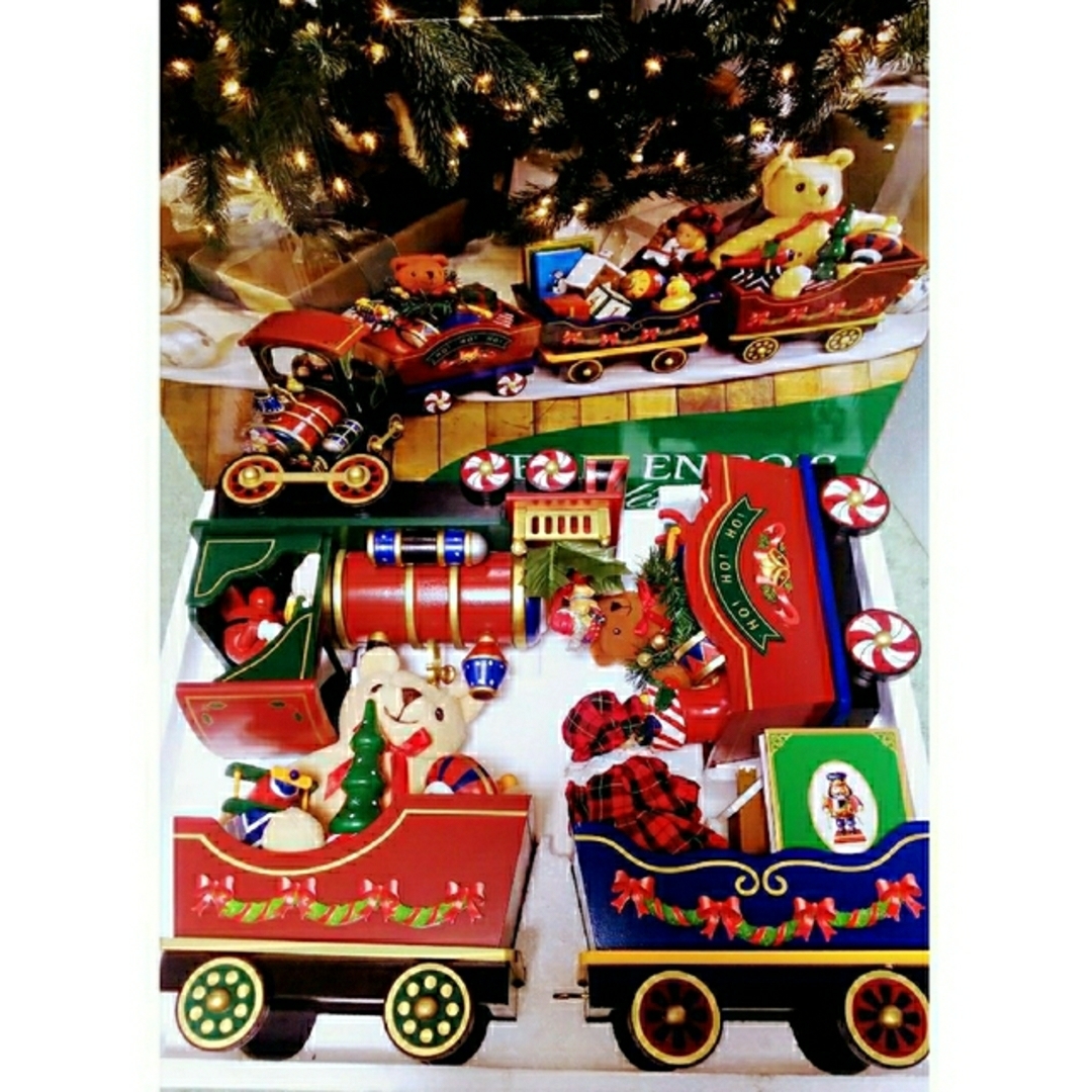 TRAIN EN BOIS クリスマス列車 【大型】 テディベア TRAIN EN BOIS クリスマス列車 【大型】 テディベア