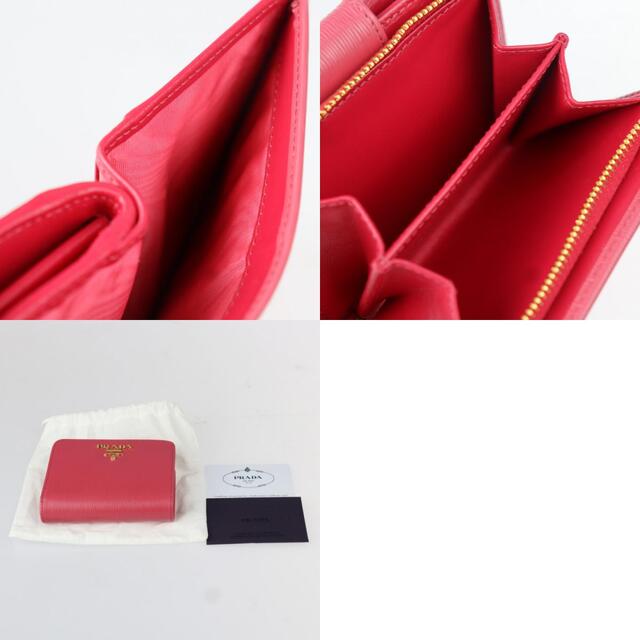 PRADA プラダ 二つ折り財布 1ML018 サフィアーノレザー PEONIA ピンク