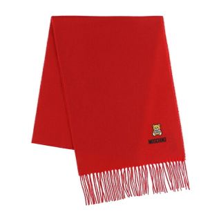 モスキーノ(MOSCHINO)の新品 モスキーノ MOSCHINO マフラー・ストール ウール SCARF レッド(マフラー/ショール)