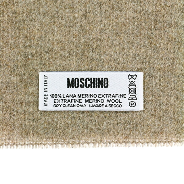 MOSCHINO(モスキーノ)の新品 モスキーノ MOSCHINO マフラー・ストール ウール SCARF ライトブラウン レディースのファッション小物(マフラー/ショール)の商品写真