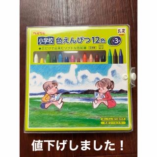 ペンテル(ぺんてる)のぺんてる　小学校　色えんぴつ　色鉛筆　12色＋3色　中古(色鉛筆)