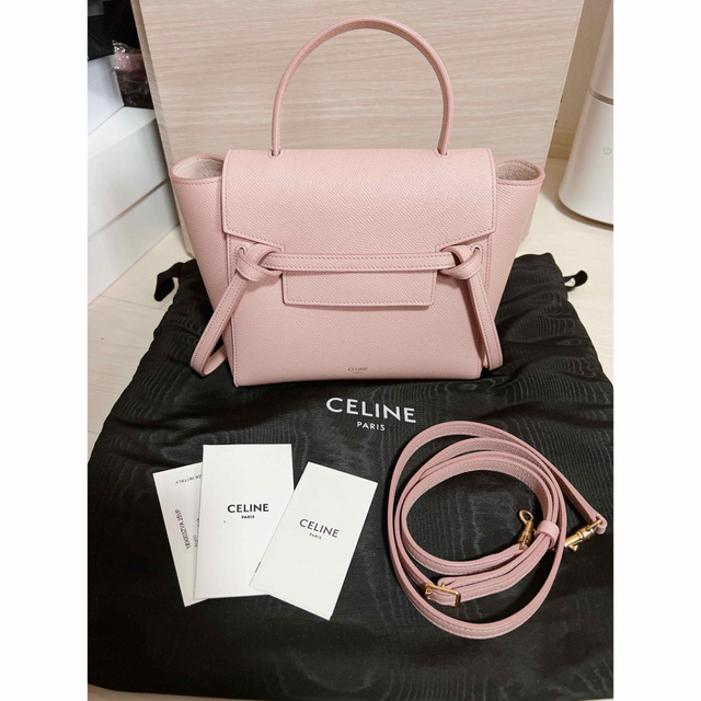 売り切れました celine セリーヌ ベルトバッグ ナノ