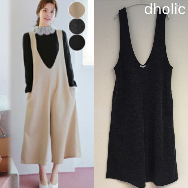 dholic(ディーホリック)の【美品/人気】dholic.ワイドレッグスリーブレスジャンプスーツ レディースのパンツ(オールインワン)の商品写真