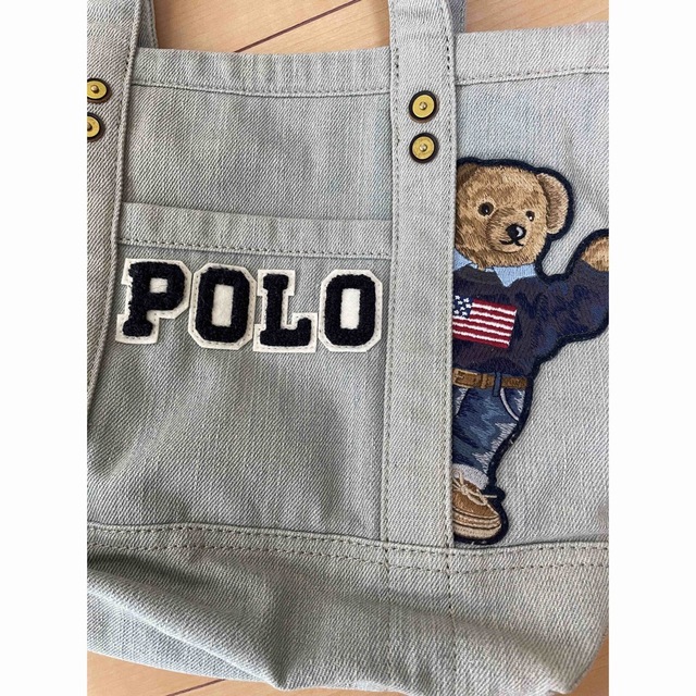 POLO RALPH LAUREN(ポロラルフローレン)のポロラルフローレン　ベアトートバッグ　デニム レディースのバッグ(トートバッグ)の商品写真