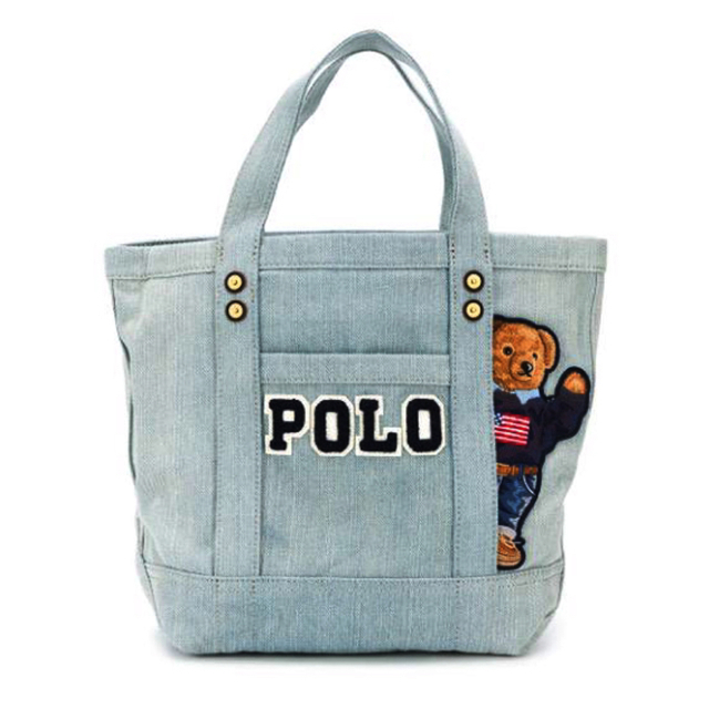 POLO RALPH LAUREN(ポロラルフローレン)のポロラルフローレン　ベアトートバッグ　デニム レディースのバッグ(トートバッグ)の商品写真