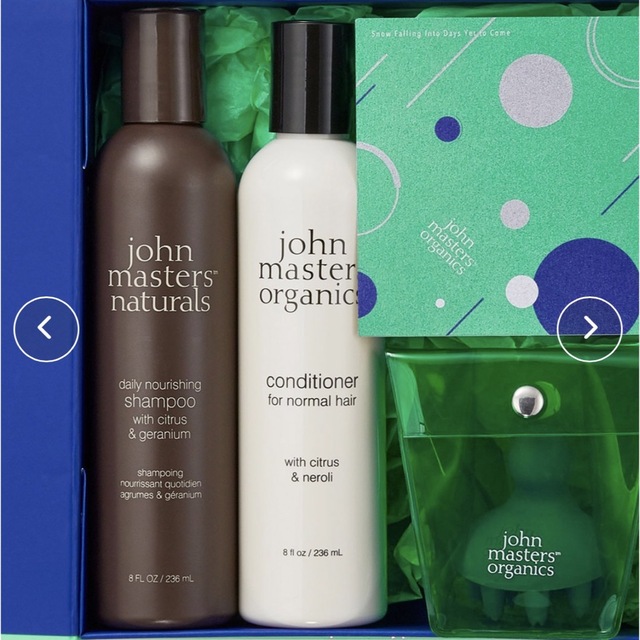 John Masters Organics(ジョンマスターオーガニック)の【クリスマスプレゼント】john masters organics ショップ袋付 コスメ/美容のヘアケア/スタイリング(シャンプー/コンディショナーセット)の商品写真