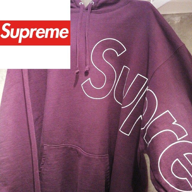 Supreme - 【Lサイズ 斜めデカロゴ】 supreme シュプリーム パーカー