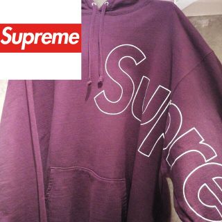 シュプリーム(Supreme)の【Lサイズ　斜めデカロゴ】 supreme　シュプリーム パーカー　ストリート(パーカー)