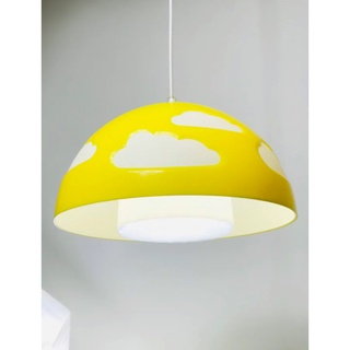 イケア(IKEA)のIKEA 雲　ランプシェード　黄色　イエロー(天井照明)