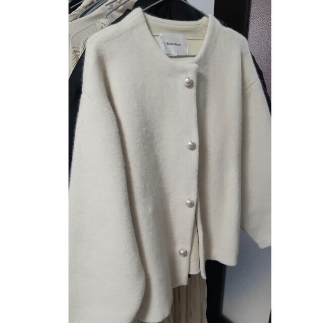 Rirandture パール釦コクーンニットジャケット | hartwellspremium.com