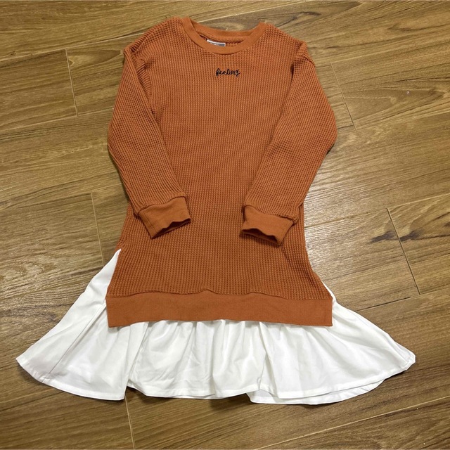 ニッセン　ドッキング風ワンピース　120 キッズ/ベビー/マタニティのキッズ服女の子用(90cm~)(ワンピース)の商品写真