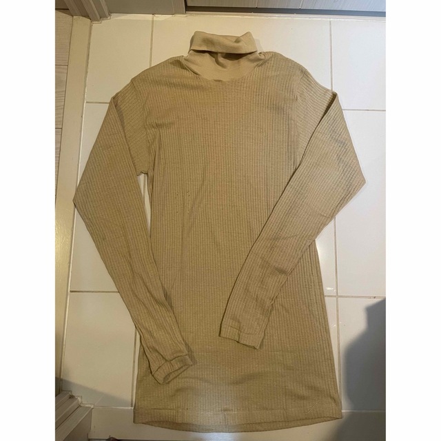FRUIT OF THE LOOM(フルーツオブザルーム)の未使用品70's フルーツオブザルーム　リブハイネック　サーマル　パックTシャツ メンズのトップス(Tシャツ/カットソー(七分/長袖))の商品写真