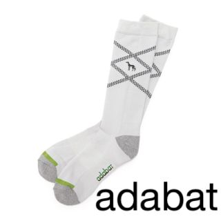 アダバット(adabat)のadabat 靴下 抗菌防臭 サルーキデザインソックス ホワイト 25-27cm(ウエア)