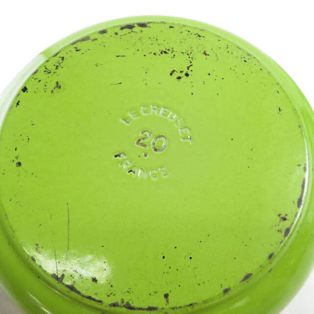 LE CREUSET - ルクルーゼ ココットロンド 両手鍋 グリーン系 LE CREUSET - ルクルーゼ ココットロンド 両手鍋 グリーン系