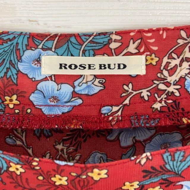 ROSE BUD(ローズバッド)のROSEBUD ローズバッド 花柄 ボタニカル 五分袖 シフォンカットソー レディースのトップス(Tシャツ(長袖/七分))の商品写真